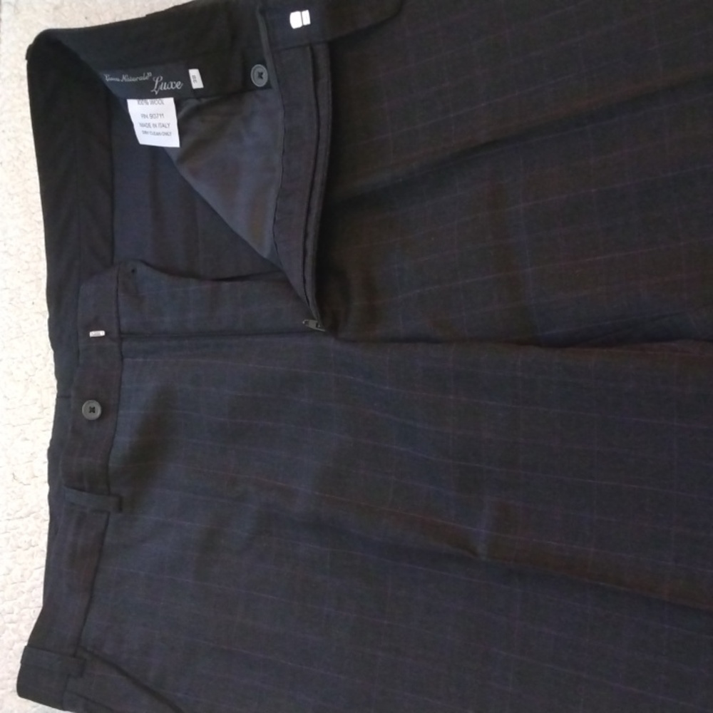 Linea Naturale Luxe Dark Gray Wool Dress Pants (Made in Italy)  39 - 27.5